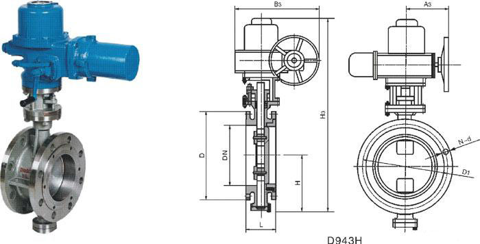 电动对焊式硬密封蝶阀